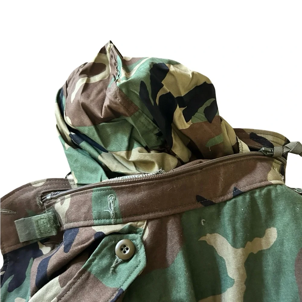 Men’s Vintage Golden Mfg. Co. Green Camo Water Resistant Hooded Jacket Coat